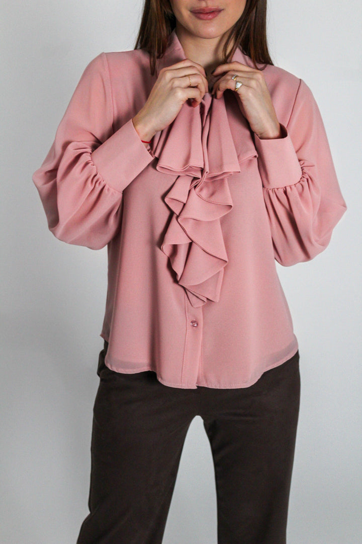 CAMICIA CON VOLANT
